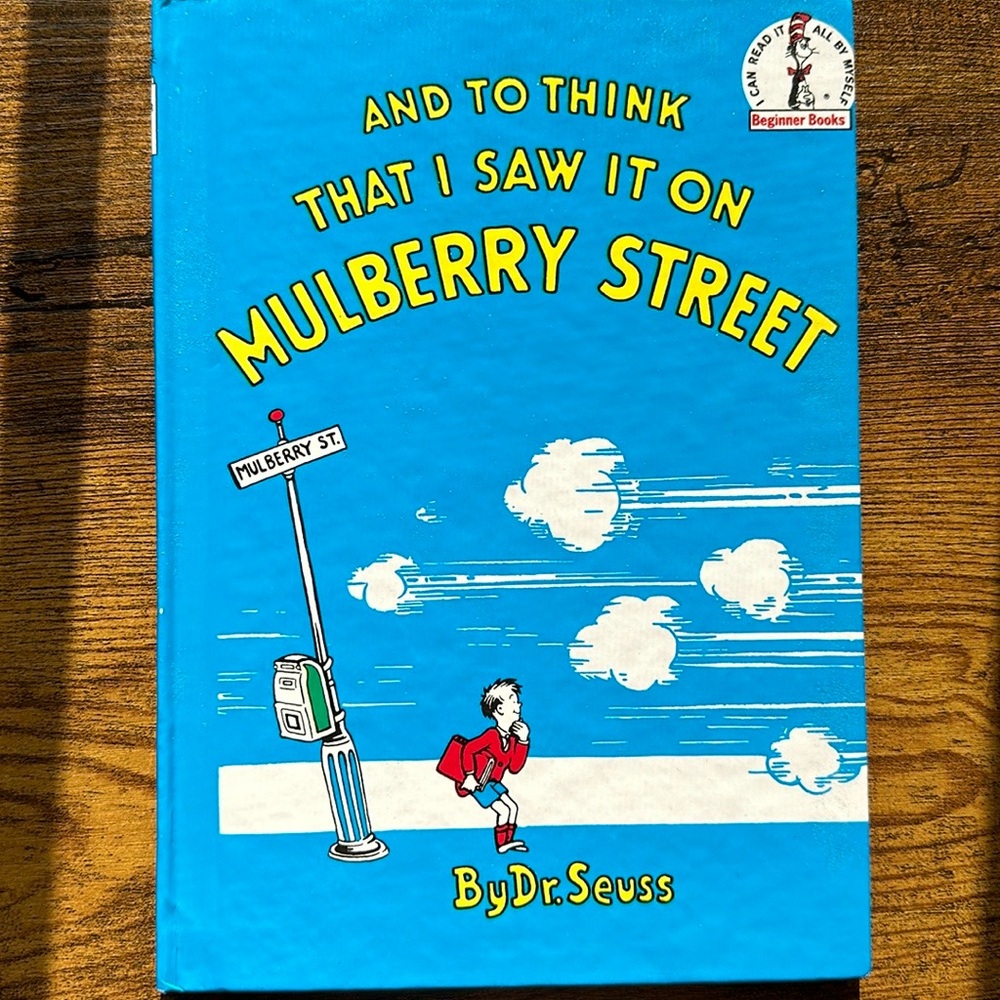 Dr. Seuss book “And to think that I saw it on Mulberry Street”